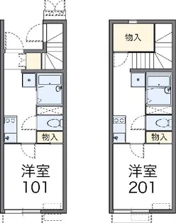 レオネクストフラッシュ新宿【2階】の間取り