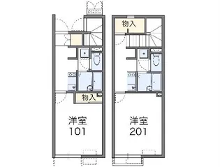 レオネクストコスモス【201号室】の間取り