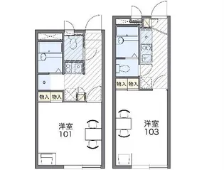 レオパレスウエストパレスⅢ【207号室】の間取り