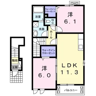 カ−サ グランデ Ⅰ【2階】の間取り