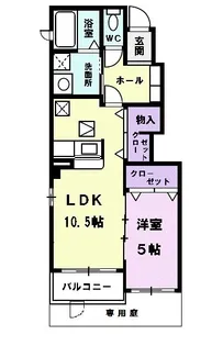 メゾンラフレシール【102号室】の間取り