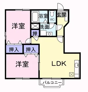 スターブル松ヶ瀬B【1階】の間取り