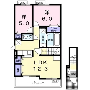 ルクリア【2階】の間取り