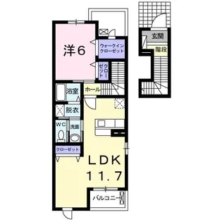 エアリーゴウドⅠ【2階】の間取り