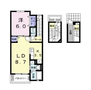 北山グランデ【3階】の間取り