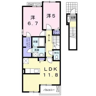 アリーヴィオⅣ【2階】の間取り
