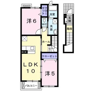 カーサスティア【2階】の間取り