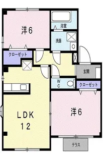 エンゼルウイング【1階】の間取り