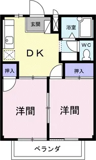 コーポ光桜ヶ丘【2階】の間取り