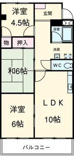 サンライズ喜多山【3階】の間取り