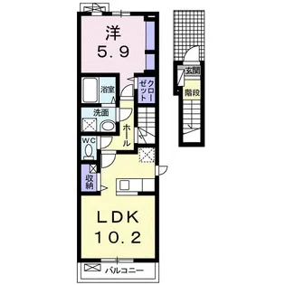 フローラ【2階】の間取り