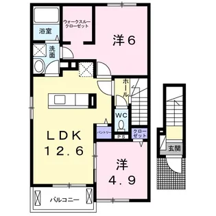 ハッピーフォレストⅡ【2階】の間取り