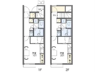 レオパレスゆう【104号室】の間取り