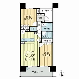 ファミリアーレ大曽根【603号室】の間取り