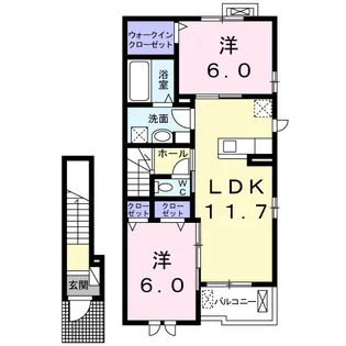 トップヒルズ Ⅰ【2階】の間取り
