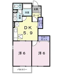 グレースメゾン西原【1階】の間取り