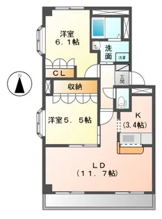 シャンヴィラージュ【2階】の間取り