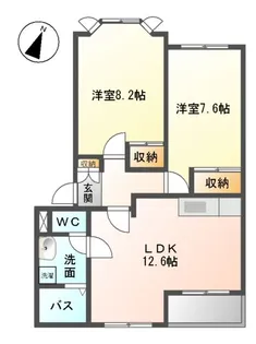 mellow 4【2階】の間取り