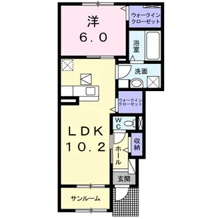 ルクラブ Ⅰ【1階】の間取り