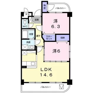 ル・クレール【2階】の間取り
