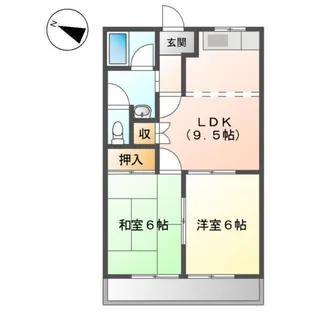 メゾンブランシュ【202号室】の間取り