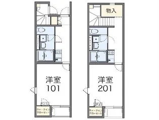 レオネクスト小牧中央【105号室】の間取り