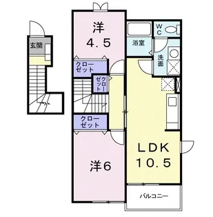 美フレンディB【2階】の間取り