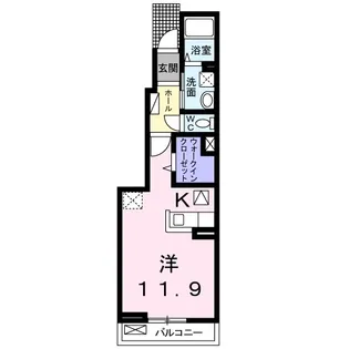 ベルメゾン カサガミ【1階】の間取り