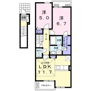 レテ グレイス【2階】の間取り