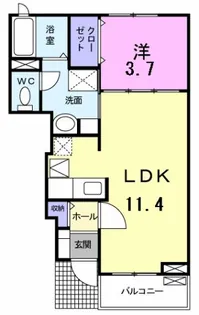 カーサクラシコ【1階】の間取り