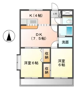 メゾン フリージア【1階】の間取り