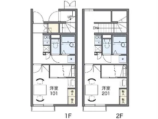 レオパレス南問屋【202号室】の間取り