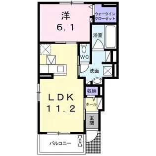 アンソレイエ【1階】の間取り