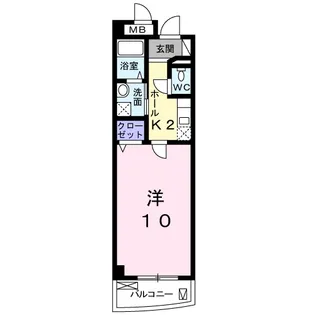 エスト グランディ−ル【4階】の間取り