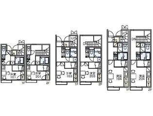 レオパレスセンターウエストⅠ【2階】の間取り