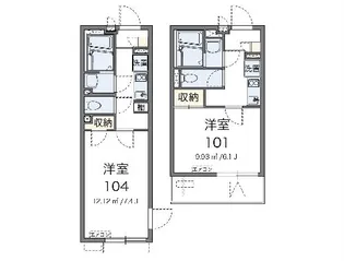 レオネクストU&SⅢ【1階】の間取り
