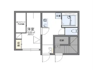 レオパレスメロディーベルⅢ【1階】の間取り