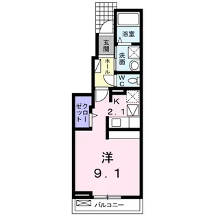 サニーヒルズ・K【1階】の間取り