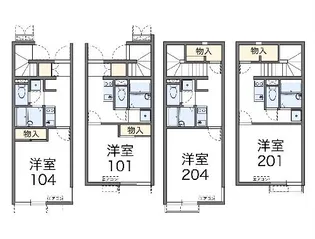 レオネクスト伊那富【1階】の間取り