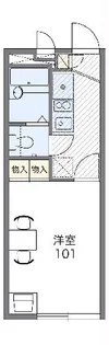レオパレス鍵【1階】の間取り