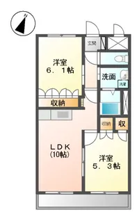 彩都ー花ノ岡【1階】の間取り