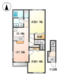 ノースヒル【2階】の間取り