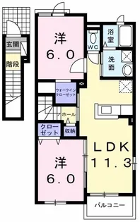 グリーンパーク M【2階】の間取り