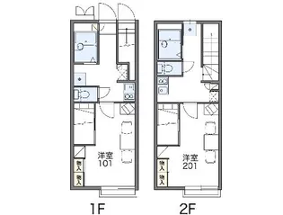 レオパレスHSI RIVERⅡ【2階】の間取り