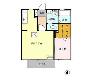 カーサエリカ【1階】の間取り