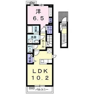 カーサ ポポラーレ【2階】の間取り