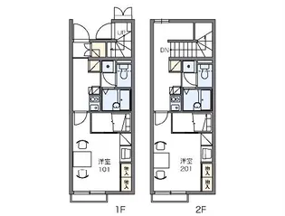 レオパレスサングリエK【1階】の間取り