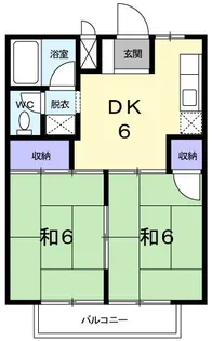 グランデックスA【2階】の間取り