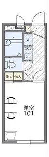 レオパレスシューティングスター【101号室】の間取り