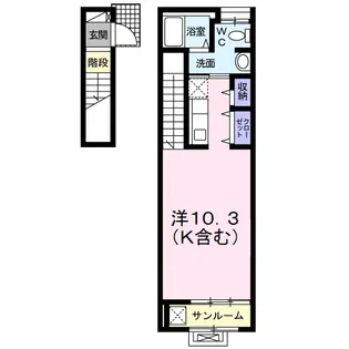 フラン コリーヌ【2階】の間取り